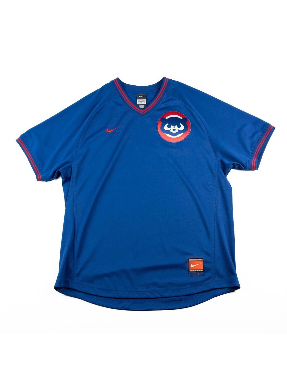 Y2K Nike Chicago Cubs Jersey Blue V Neck Team Sports MLB Men’s XL